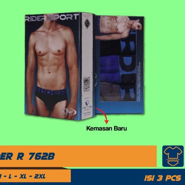 Celana dalam pria RIDER R762B ISI 3 | RIDER SPORT 762 - S