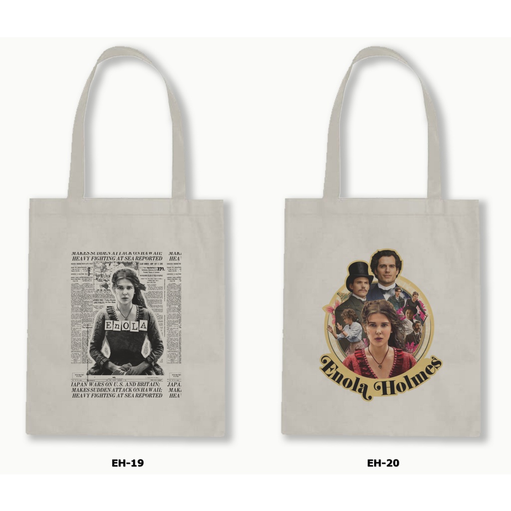 TOTE BAG BLACU  - ENOLA HOLMES / SERIAL NETFLIX 1