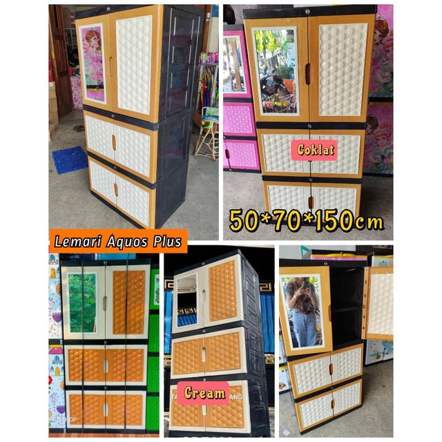 LEMARI PLASTIK AQUOSE PLUSH | LEMARI PLASTIK MURAH