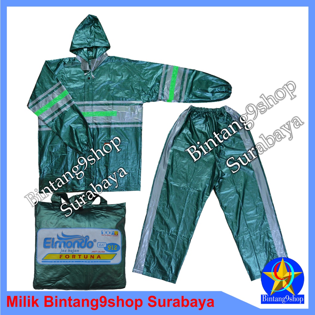 Jas Hujan Dewasa Jaket Celana Elmondo Fortuna 912