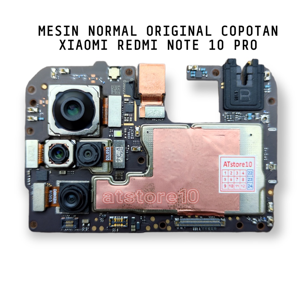 MESIN NORMAL MULUS ORIGINAL XIAOMI REDMI NOTE 10 PRO ORI COPOTAN SEGEL - MOTHERBOARD NORMAL XIAOMI R