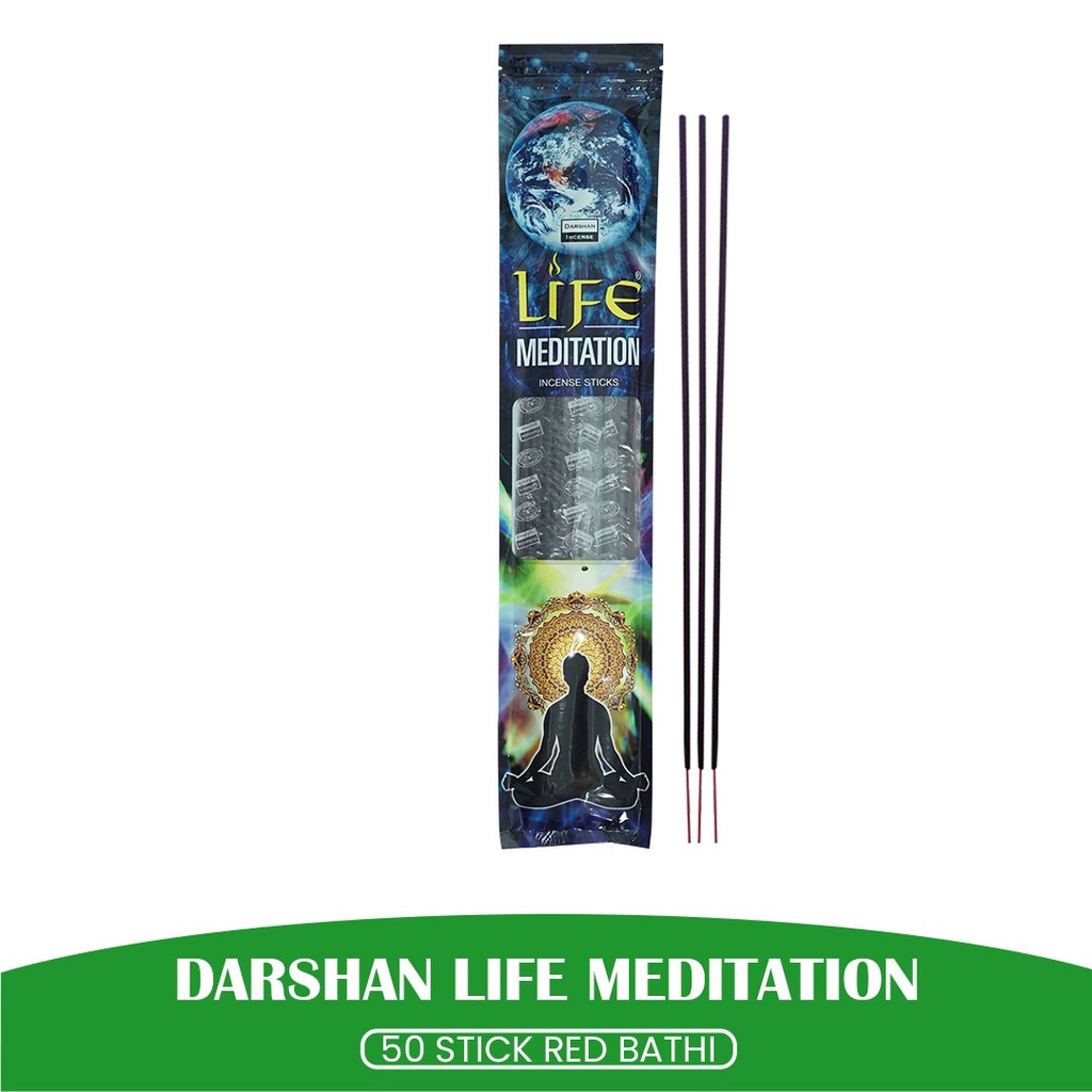 Dupa India Aromaterapi Red Bathi - Darshan Life Meditation 50 Sticks