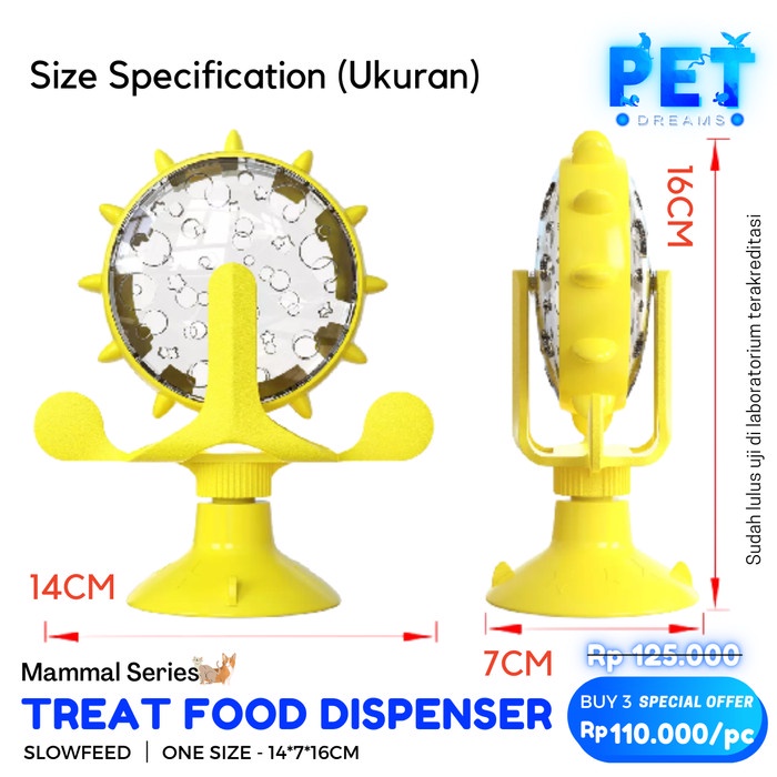 MAINAN KUCING ANJING SNACK DISPENSER TEMPAT MAKANAN GERAK CAT DOG TOY