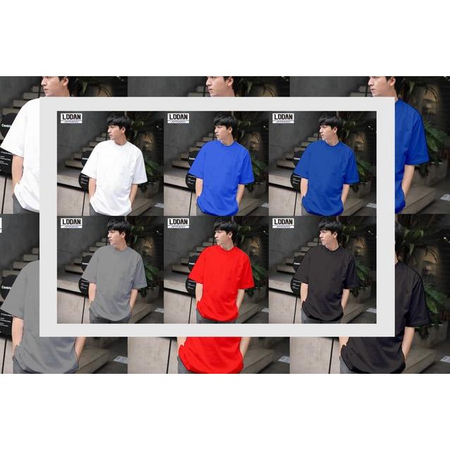 Kaos Polos Oversize Pria / Kaos Polos Combed 24s Oversize - PUTIH - Putih, M