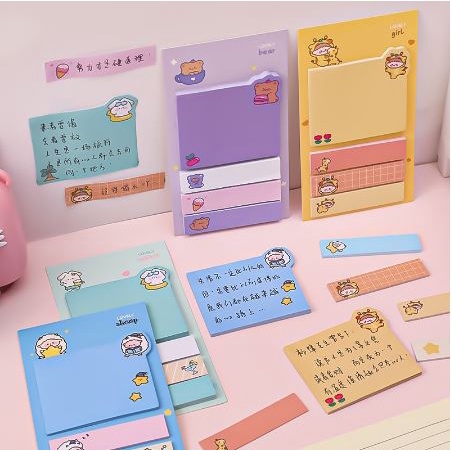 

Sticky Note dan Stick Marker 4 Line Motif Pet / Pembatas Buku / Animal