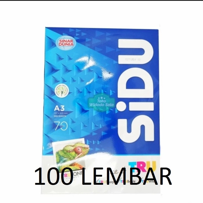 

100 LEMBAR HVS Sinar Dunia A3 70gram 100 Lembar Harga Sama Rim2an