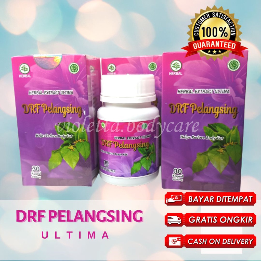 DRF Pelangsing Ultima 30 Kapsul Terbaru Herbal Alami BPOM Original