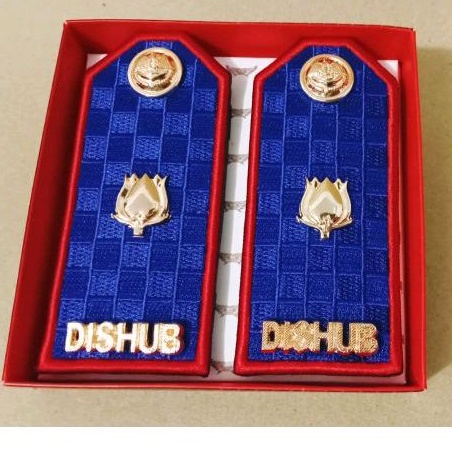 Pangkat PDU Dishub 3D Lis Merah Bordir Exclusive