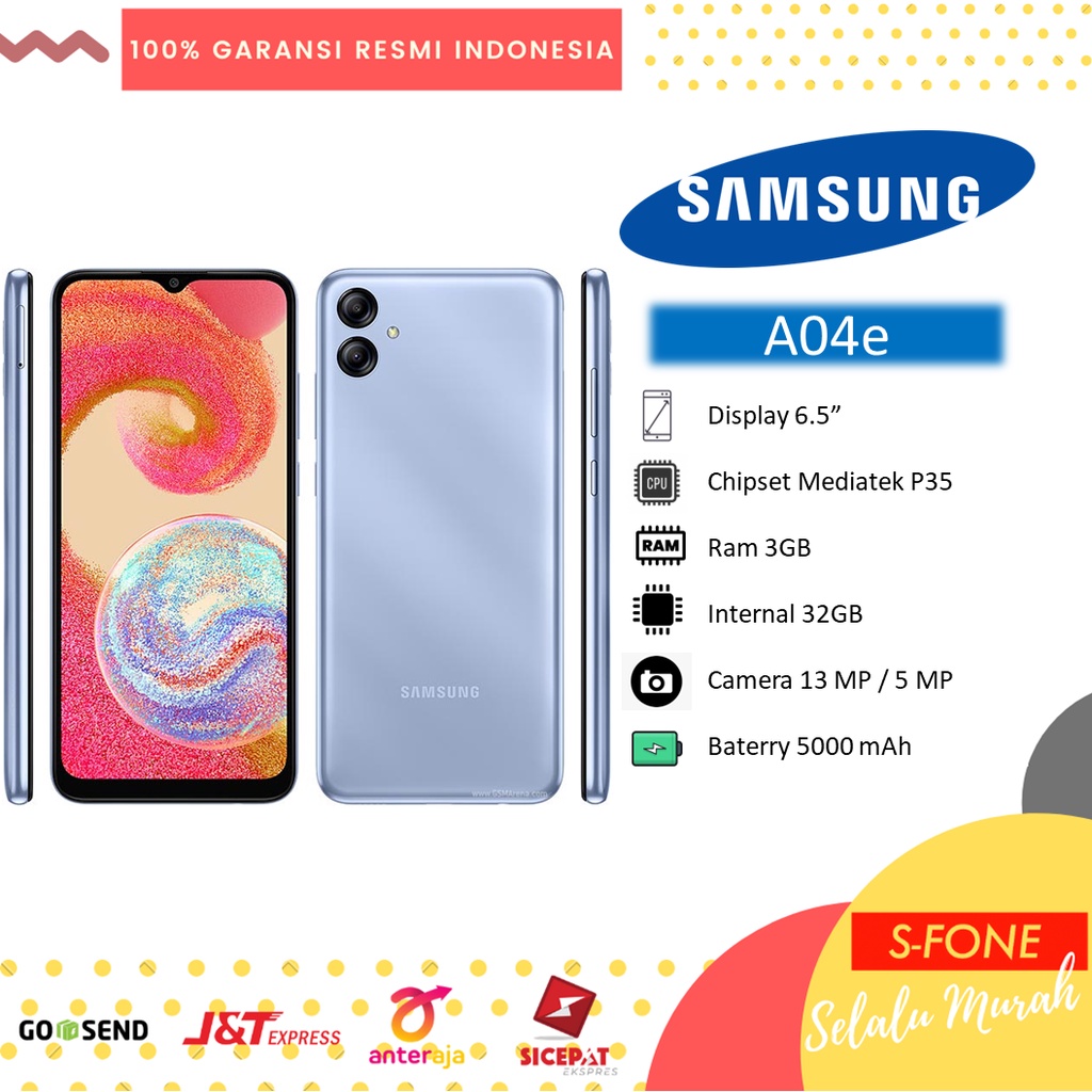 Samsung A04e 3/32GB - 3/64GB Garansi Resmi