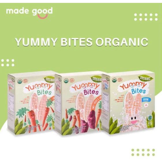 Yummy Bites Rice Crackers Organic - Biskuit Bayi Sehat 6+ bulan 50 gram
