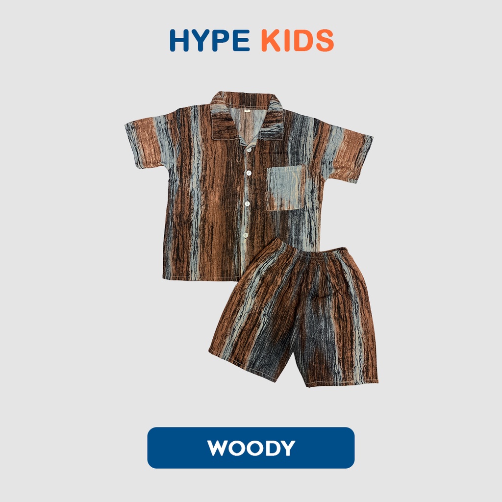 Hypekids Daily Set Rayon - Setelan Anak Oneset Rayon Usia 1 - 5 Tahun Unisex