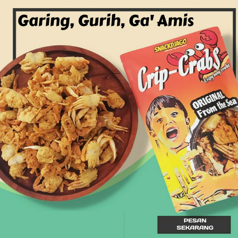 Jual Keripik Baby Crab 100G Crispy Kepiting crispy Crip Crabs Shopee