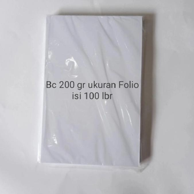 

HOT SALE Kertas Kartu BC Tik Putih 200 gr ukuran F4 Folio isi 100 lembar