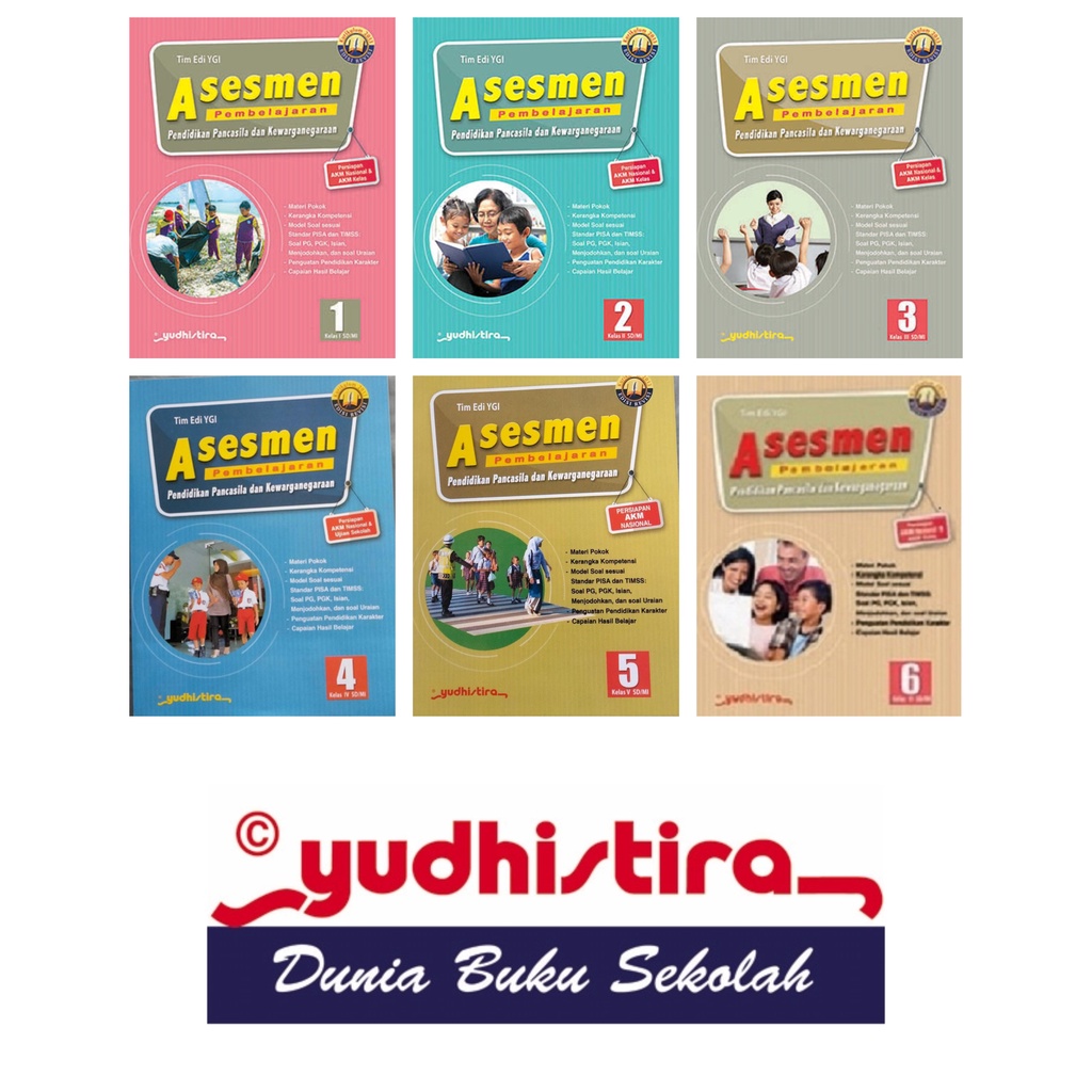 BUKU SOAL AKM ASESMEN PEMBELAJARAN PPKN SD KELAS 1 2 3 4 5 6 YUDHISTIRA