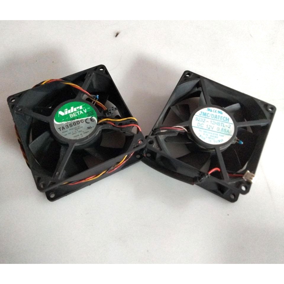 Fan  Dc Brushless Nidec 12v 1.8A DATECH 12v 0.85A temperature Suhu 9cm