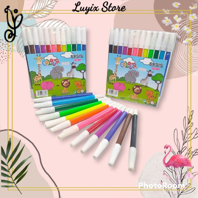 

♥️ LUYIX ♥️ Spidol Exsis/ Color Pen Exsis 12 Pcs