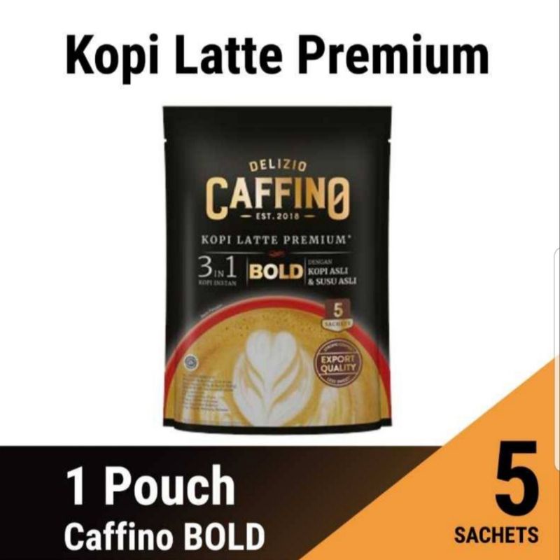 PROMO CAFFINO BOLD Kopi Latte Premium Kemasan Pouch 5 Sachet @ 30gr