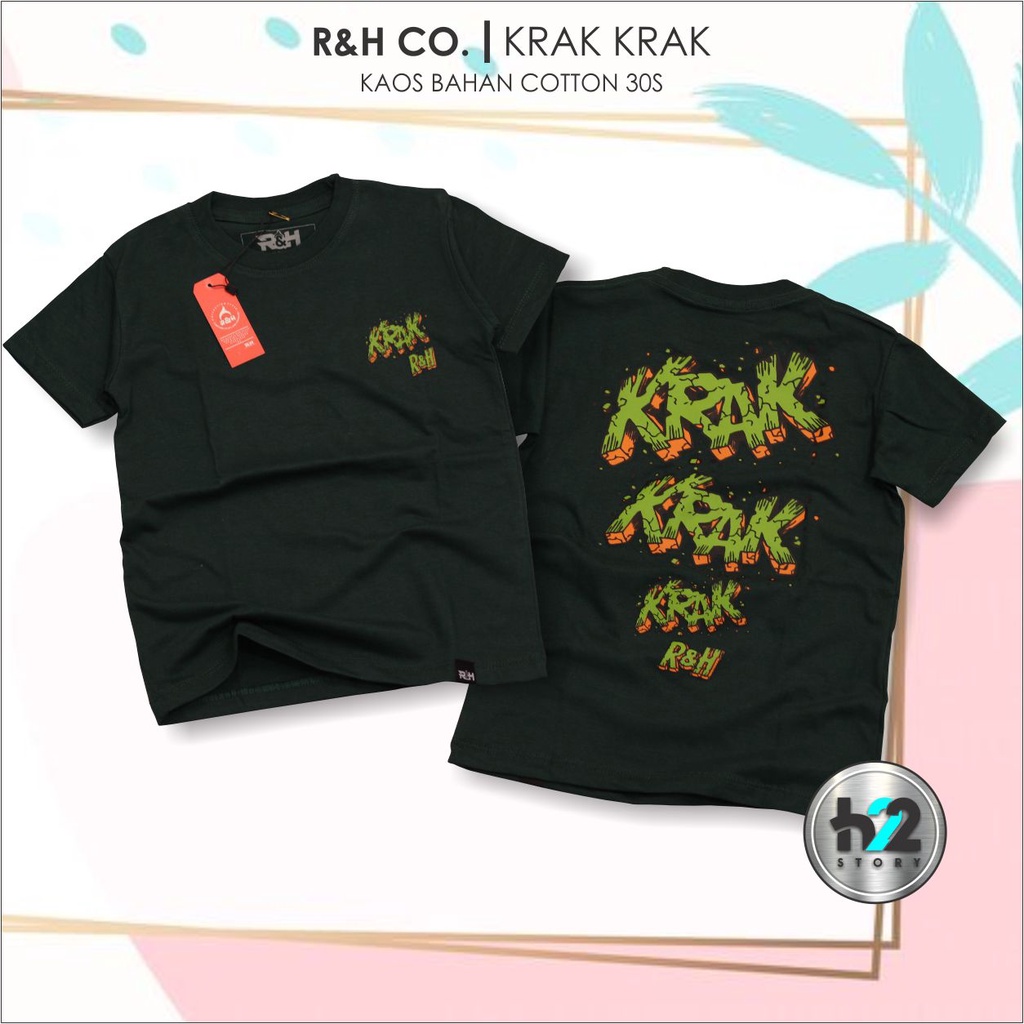 Kaos Anak Distro Sablon Depan Belakang Bahan Cotton 30S  Usia 1-12 Tahun Kekinian By H22Story