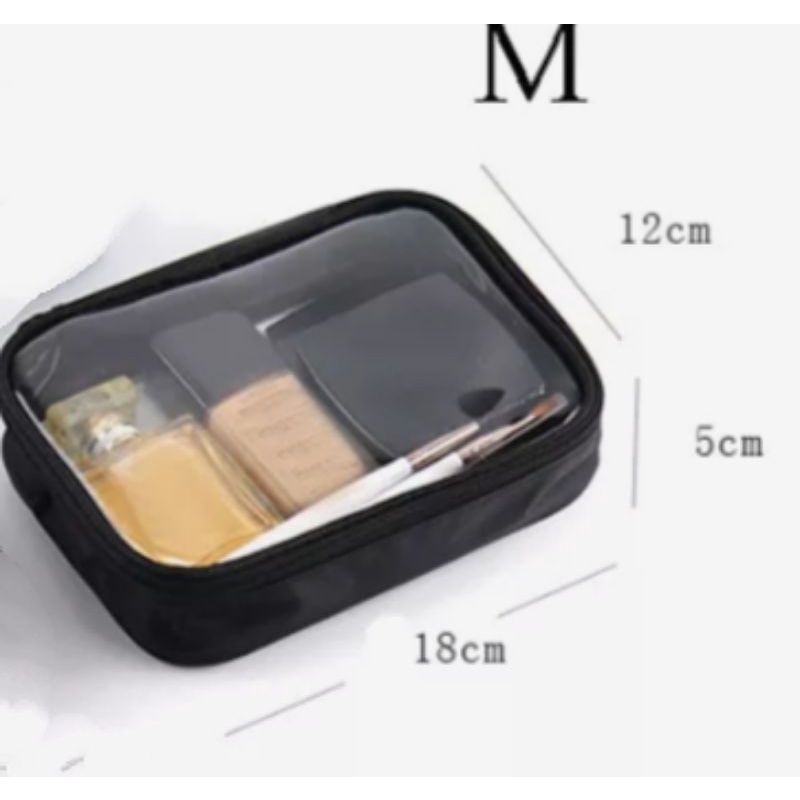 Tas kosmetik mika transparan untuk wanita tas rias jernih tahan air rias kecantikan