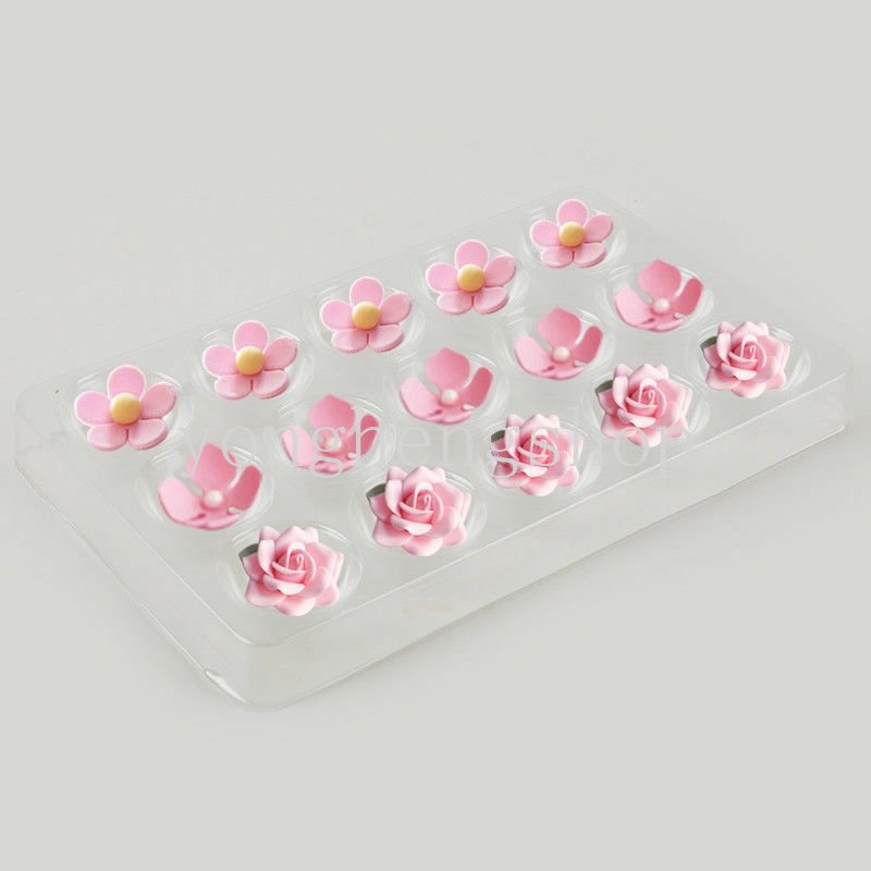 2pcs / set Rak Pengering Fondant Bentuk Kelopak Bunga Bahan Plastik Untuk Dekorasi Kue