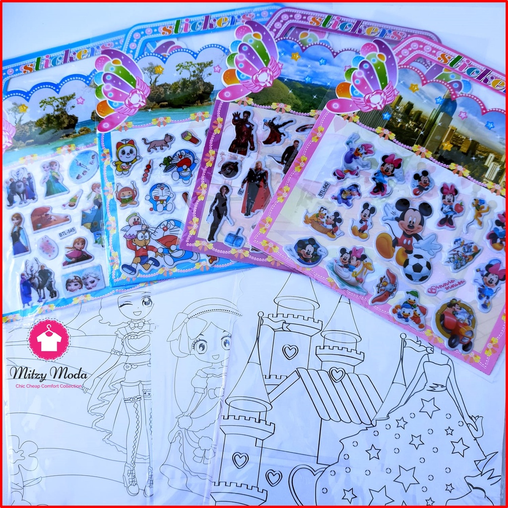 

Stiker Anak Perempuan Laki | Kertas Gambar | Hologram Sticker Anak Frozen - Minnie - Avengers - Doraemon | Mainan Anak Import
