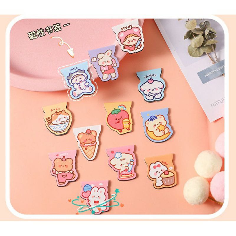 

S99 Pembatas Halaman Buku Magnet Motif Kartun Lucu Dan Unik BookMark Magnetic 43A