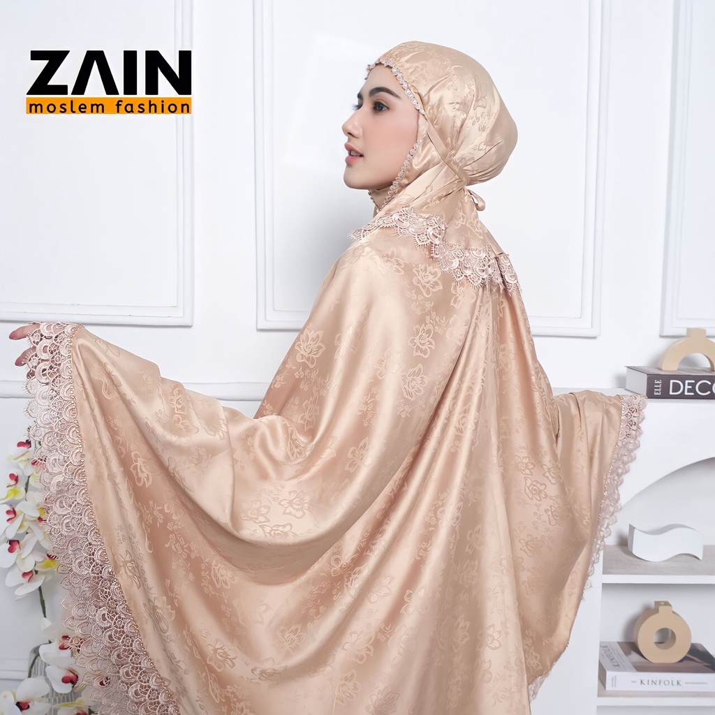 ZAIN - Mukena Dewasa Mewah Sutra Dop Swarovski Series Zain