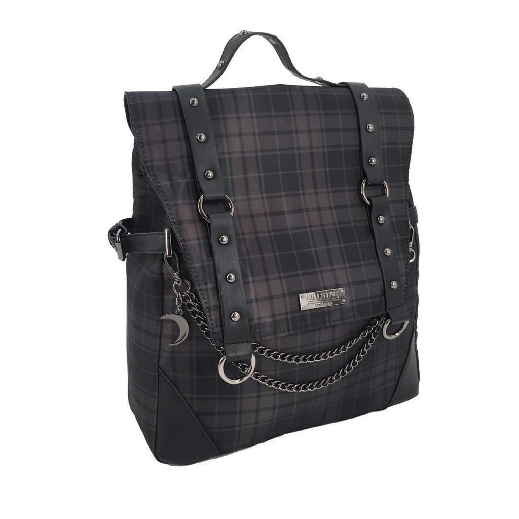 sera American KILLSTAR Darklands gothic punk rock plaid chain backpack backpack ins niche