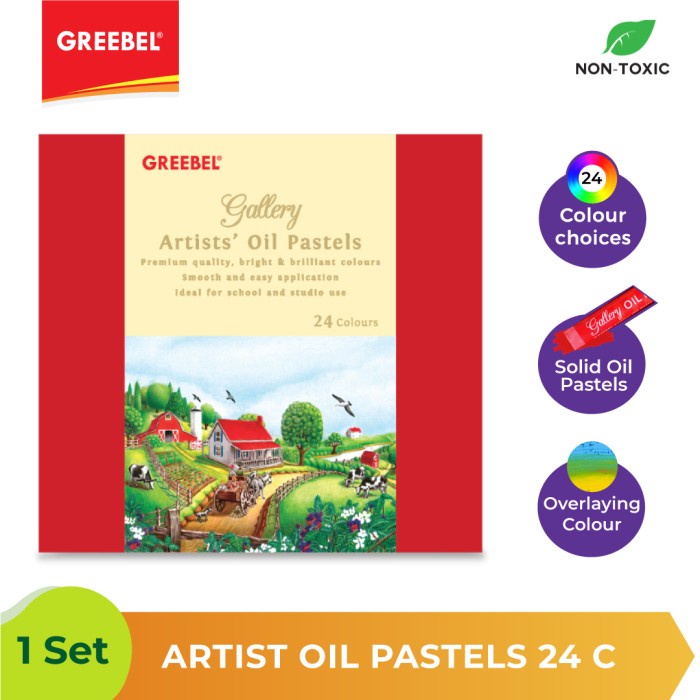 Artis Oil Pastel Greebel Gallery Artists 24 Colours - Premium