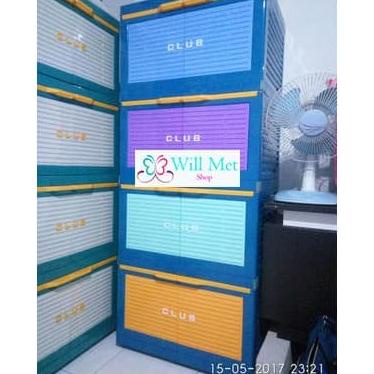 

Lemari Plastik 4 Susun CLUB 4 POLOS BESAR stock ready