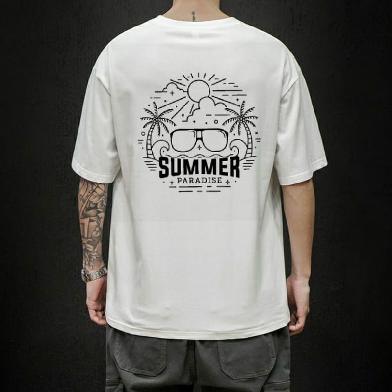Kaos Pria Oversize Summer Atasan Tshirt Pria Cotton Combed 24s