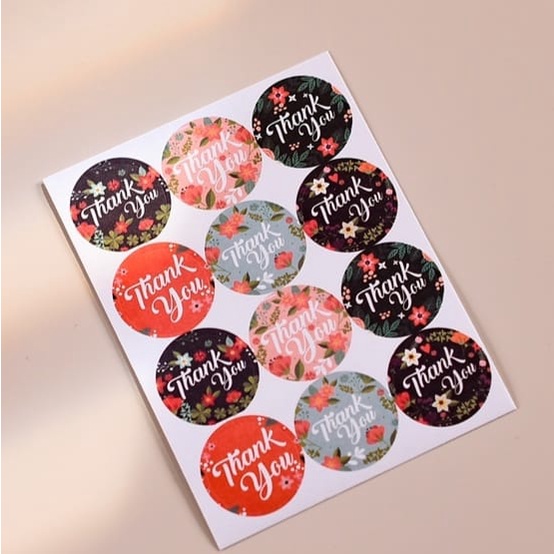 

Label Terima Kasih Sticker Thank You Sticker Package Olshop Sticker Amplop D 2.5cm