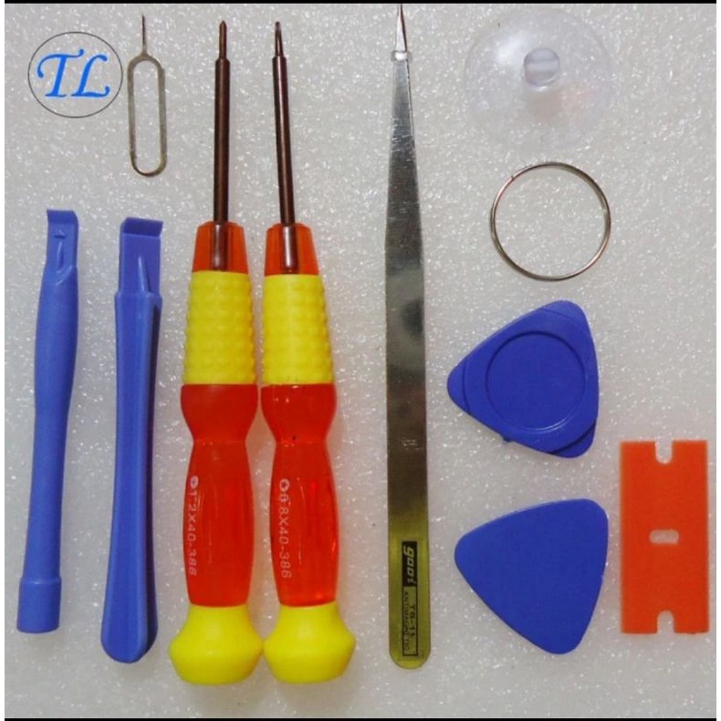 Obeng Set Alat Service Hp Android 10 In 1 / Alat Reparasi Handphone Semua  Jenis Android Tool Set 10