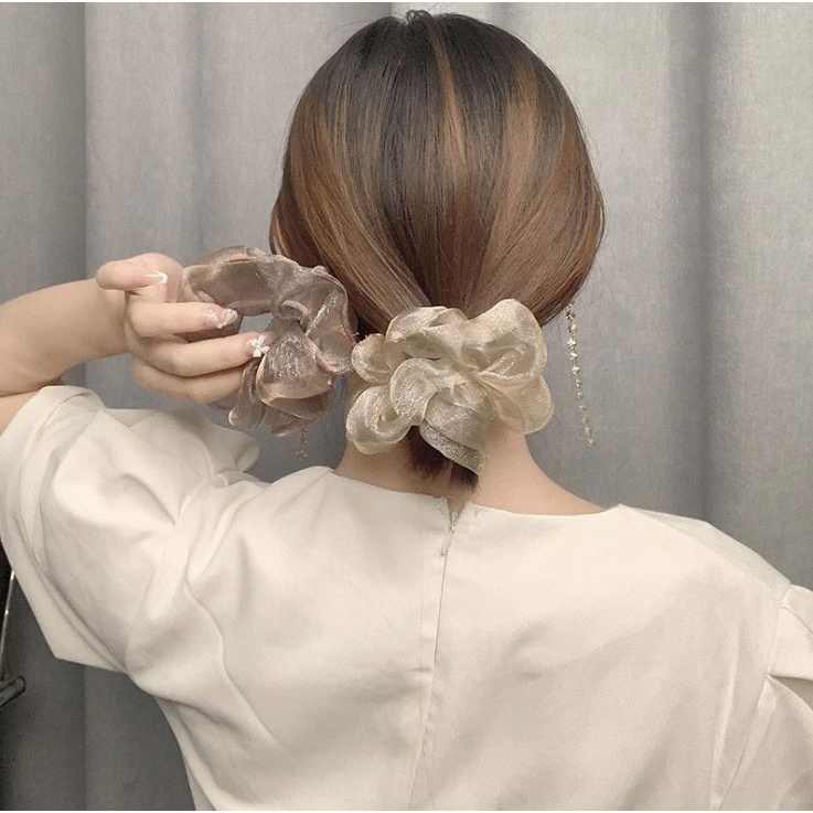 Ikat Rambut Wanita - Scrunchies Pita Hiljab Jilbab Aksesoris Rambut Wanita COD GRATIS ONGKIR