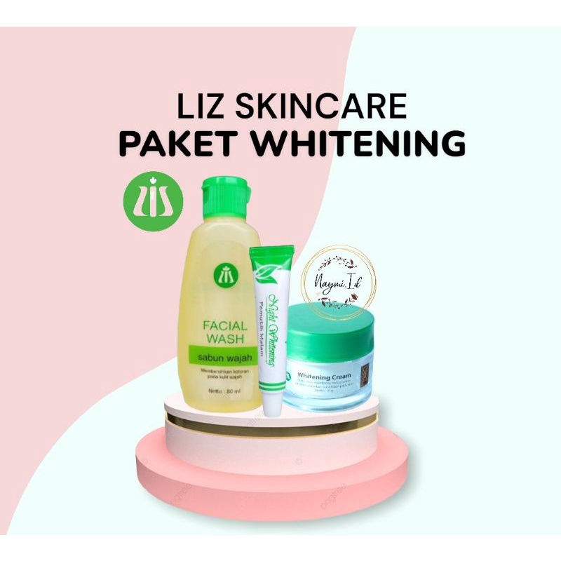 LIZ SKINCARE PAKET WHITENING ISI 3 PCS / PAKET LIZ  PEMUTIH WAJAH FLEK HITAM