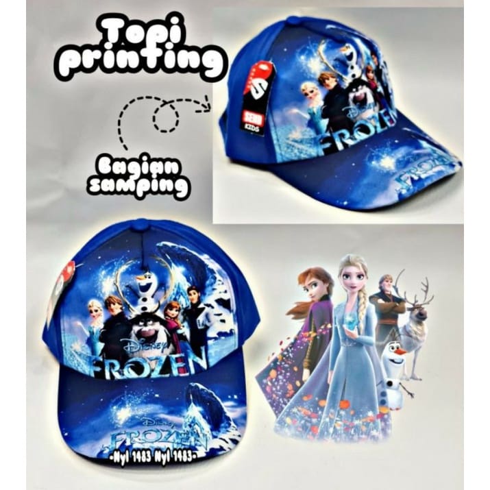 Topi Anak LOL LED Frozen Printing Terbaru Topi Anak Unisex Untuk Usia 2 - 5 Tahun Cute Imut Keren Ala &quot;aurabagss&quot; Bisa COD