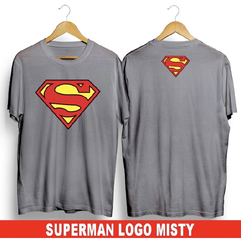 T-shirt Kaos/Baju Distro Original Baju Superman Logo Misty