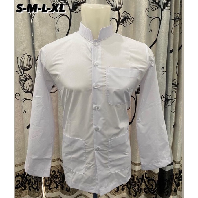 BAJU KOKO ALLEBAS HAIBAH KHUSUS PUTIH KATUN AL LEBAS