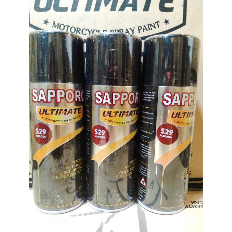 cat spray pilok pilox cat semprot sapporo ultimate S29 maroon merah hati saporo 400ml