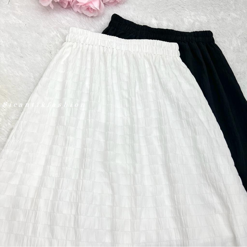 Rok Wanita Panjang // Rok Wanita Korean Style // Rok Cotton Crinkle