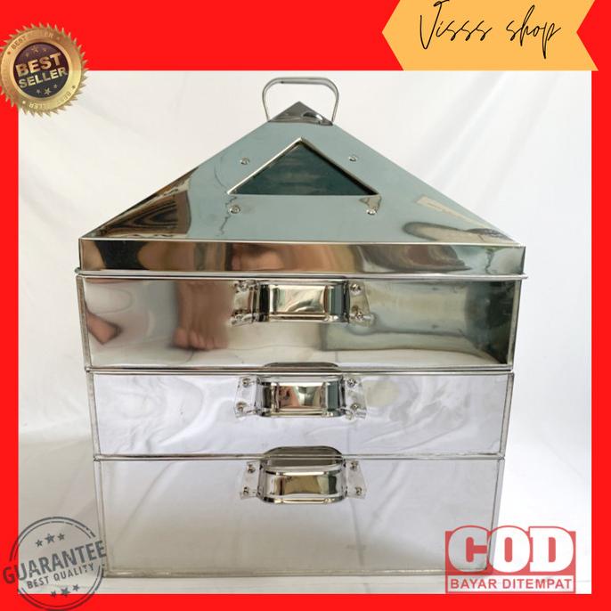 Klakat Susun Stainless kukusan kotak persegi dimsum Bolu Kukus