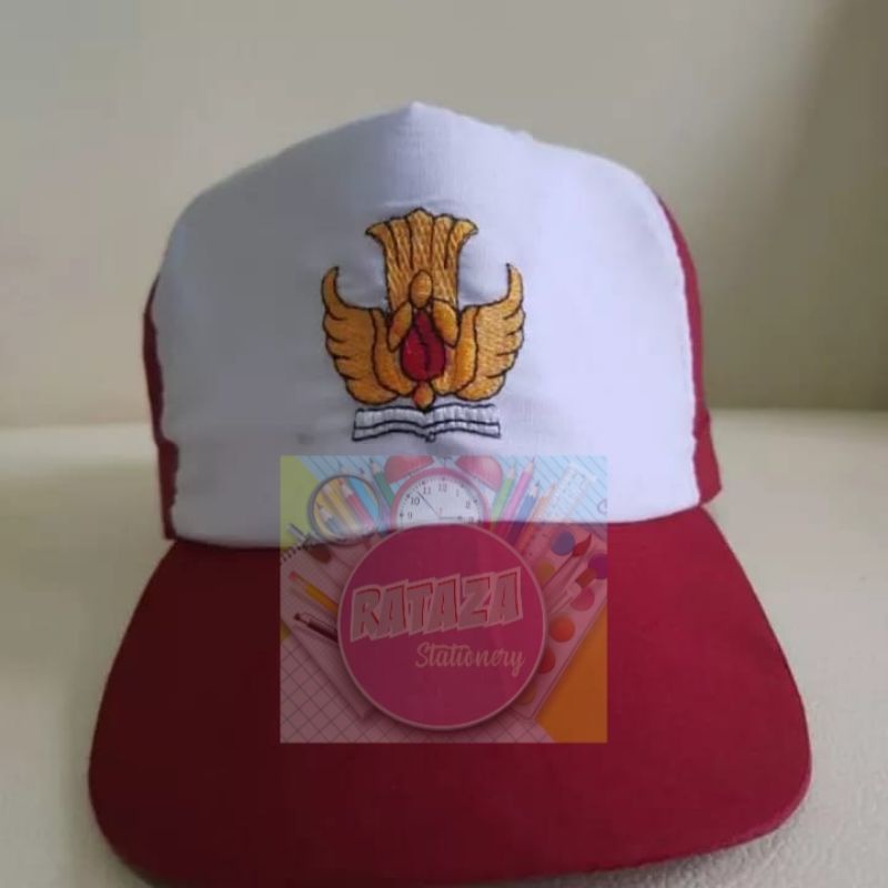 Topi sekolah sd bordir/topi sd bordir/topi sd merah putih