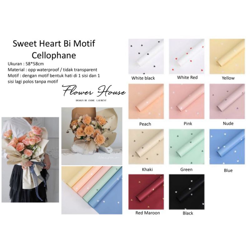 

(Lembaran) Kertas Wrapping BI Sweet Heart Cellophane