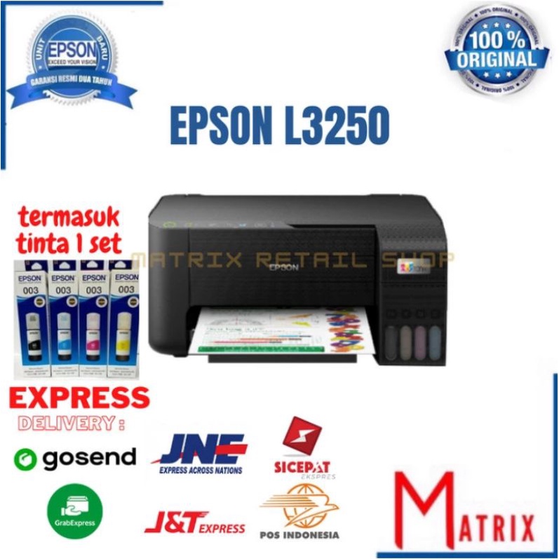 Jual Epson printer L3250 all in one printer garansi resmi 2 tahun