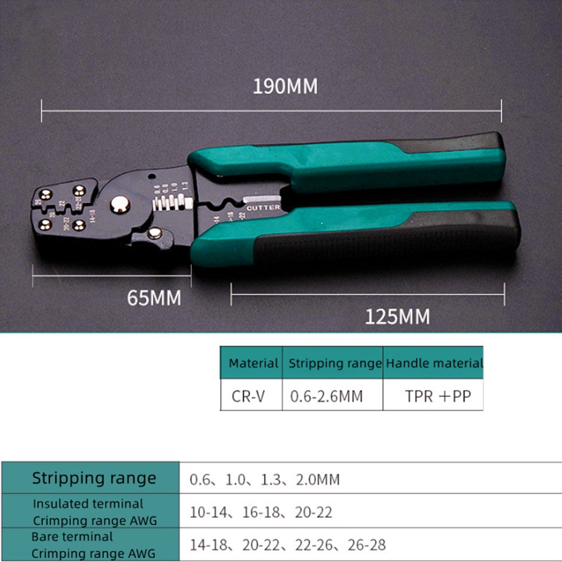 Set 320pcs Tang Crimp Skun Connector Kabel Terminal Multifungsi-SC6-26