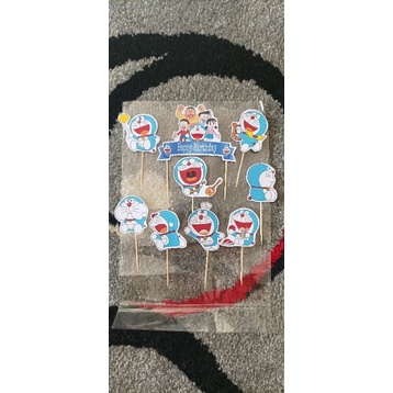 TOPPER ULTAH DORAEMON TOPPER CAKE TOPPER ULANG TAHUN / HIASAN KUE  MURAH