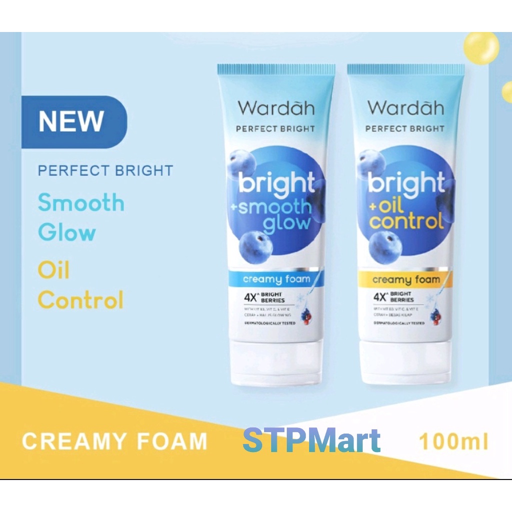 NEW WARDAH LIGHTENING &amp; PERFECT BRIGHT CREAMY FOAM TUBE 100ML // SABUN CUCI MUKA WARDAH