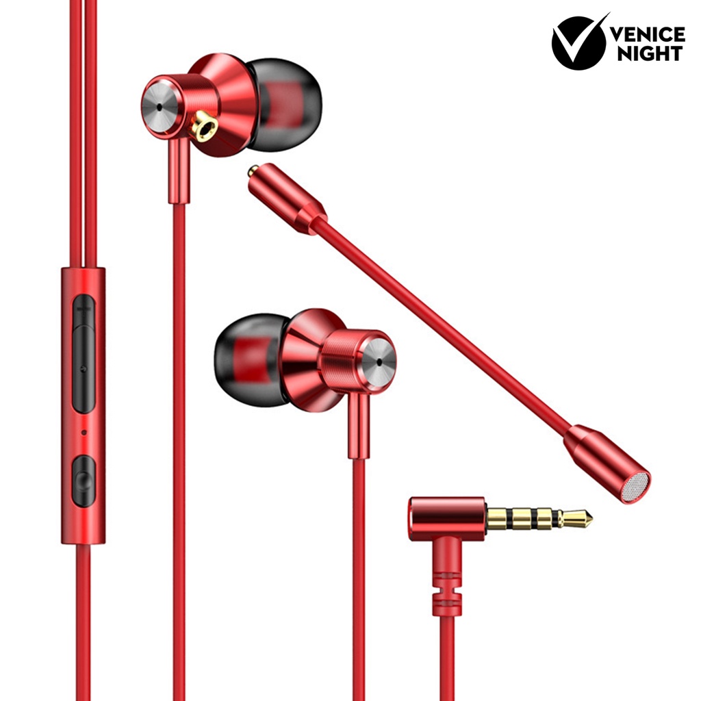 (VNEP) (Berkabel) Universal 3.5mm In-ear Stereo Gaming Music Sport Earphone dengan Mikrofon