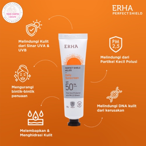 ERHA Perfect Shield Helios SPF50/PA+++ 30g - Sunscreen Wajah Kulit Normal