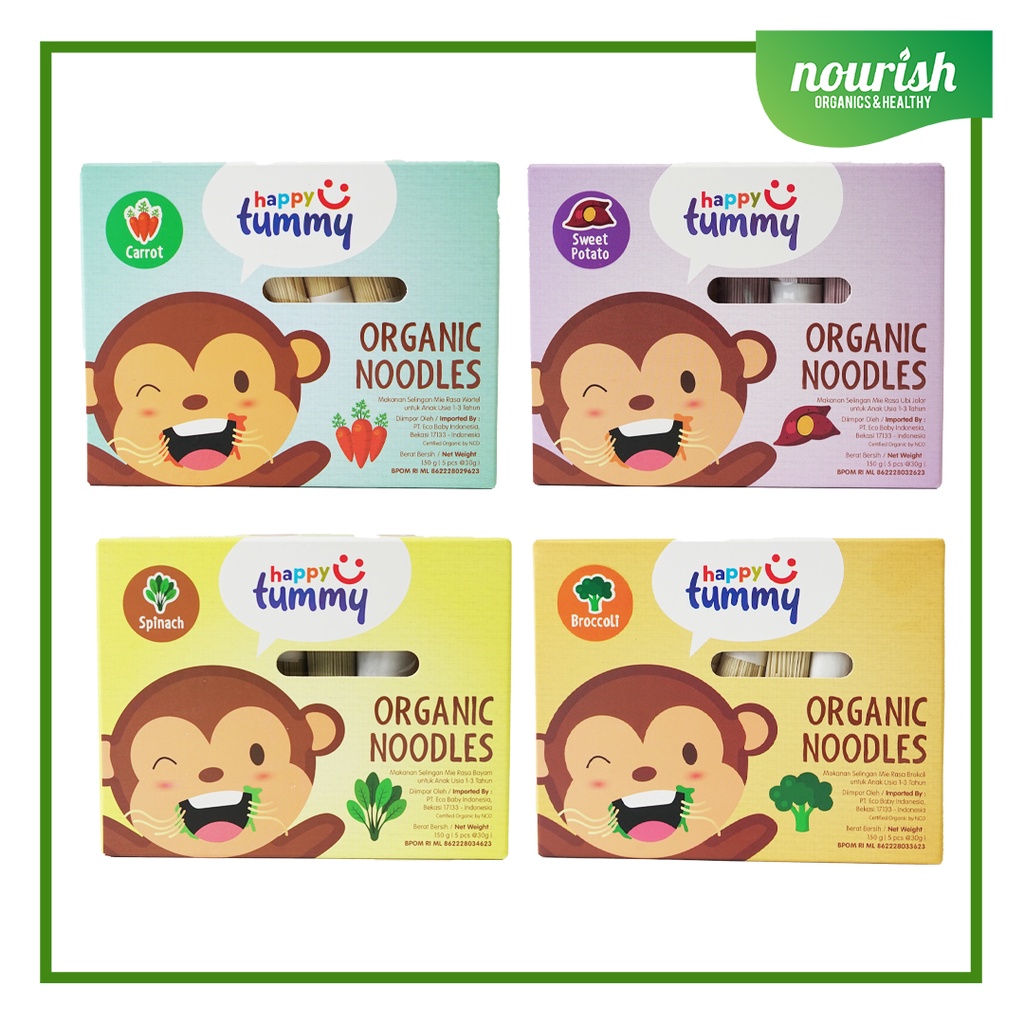 

Happy Tummy - Organic NOODLE / Mie MPASI Organik Bayi Anak 150gr